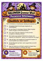 Vorschau - Spiele - HALLOWEEN Grammar Wheel – Possessive Determiners (Klasse 5-6) - Seite 2