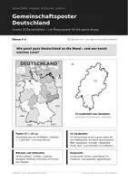 Vorschau - Mal- und Bastelvorlagen - Bundesländer Deutschland: Gemeinschaftsposter für die Klasse - Deckblatt