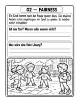Vorschau - Arbeitsblätter - Fairness – Was ist gerecht? | 10 Situationskarten | Sozialkompetenz Grundschule - Seite 3