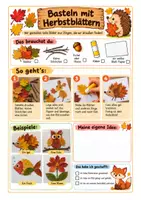 Vorschau - Arbeitsblätter - Herbst Bastelideen, Basteln mit Herbstblättern - Seite 1