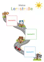 Vorschau - Fördermaterial/Inklusion - Lernstraße - Lernplan - Hilfe zur Arbeitsorganisation und selbstständigem Arbeiten - Seite 1
