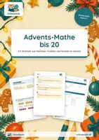 Vorschau - Unterrichtsreihen - Adventskalender rechnen: Advents-Mathe bis 20 – Klasse 1 – Übungsheft – Sparpaket: beide Fassungen - Seite 1