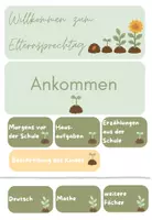 Vorschau - Anderer Materialtyp - erster Elternsprechtag Gesprächskarten - Deckblatt