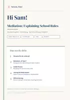 Vorschau - Arbeitsblätter - GRATIS: Mediation – E-Mail an einen Austauschschüler (Sek II) | Stundenhupferl - Deckblatt