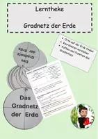 Vorschau - Stationenlernen - Das Gradnetz der Erde - Lerntheke - Deckblatt