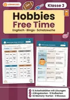 Vorschau - Spiele - Englisch Hobbies Klasse 3 | Free Time Bingo & Leporello | mit Lösungen - Deckblatt