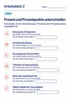 Vorschau - Arbeitsblätter - Prozent und Prozentpunkte unterscheiden Klasse 6 Gymnasium | Mathematik Sekundarstufe I | 10 Arbeitsblätter mit Lösungen als PDF - Seite 2