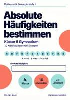 Vorschau - Arbeitsblätter - Absolute Häufigkeiten bestimmen Klasse 6 Gymnasium | Mathematik Sekundarstufe I | 10 Arbeitsblätter mit Lösungen als PDF - Deckblatt
