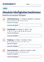 Vorschau - Arbeitsblätter - Absolute Häufigkeiten bestimmen Klasse 6 Gymnasium | Mathematik Sekundarstufe I | 10 Arbeitsblätter mit Lösungen als PDF - Seite 2
