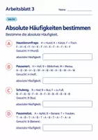 Vorschau - Arbeitsblätter - Absolute Häufigkeiten bestimmen Klasse 6 Gymnasium | Mathematik Sekundarstufe I | 10 Arbeitsblätter mit Lösungen als PDF - Seite 3