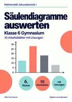 Vorschau - Arbeitsblätter - Säulendiagramme auswerten Klasse 6 Gymnasium | Mathematik Sekundarstufe I | 10 Arbeitsblätter mit Lösungen als PDF - Deckblatt
