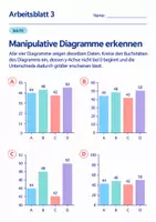 Vorschau - Arbeitsblätter - Manipulative Diagramme erkennen Klasse 6 Gymnasium | Mathematik Sekundarstufe I | 10 Arbeitsblätter mit Lösungen als PDF - Seite 3