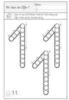 Vorschau - Arbeitsblätter - Dot Marker Ziffern 0–9 – Ziffernschreibkurs & Schreibrichtung | 1. Klasse - Seite 1