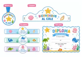 Vista previa - Manualidades / Dibujos para colorear - Bienvenidos al cole proyecto el mar - Portada