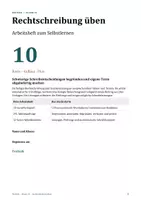 Vorschau - Stundenentwürfe - Rechtschreibung Klasse 10 – Selbstlernheft mit Lösungen und Bewerbungstraining - Seite 1