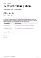 Vorschau - Arbeitsblätter - Rechtschreibung und Zeichensetzung Oberstufe – Arbeitsheft mit Lösungen - Seite 1