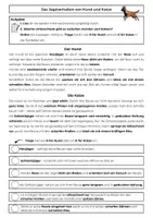 Vorschau - Arbeitsblätter - Hetzjäger und Schleichjäger – Das Jagdverhalten von Hund und Katze im Vergleich | Biologie Klasse 5/6 - Deckblatt