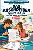 Vorschau - Arbeitsblätter - Anschreiben überarbeiten: Standardsprache, Höflichkeit und Checkliste für die Bewerbung | Unterrichtsstunde mit Materialtext, Arbeitsblättern und Lösungen | Deutsch Klasse 8/9 - Deckblatt