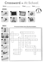 Vorschau - Arbeitsblätter - Kreuzworträtsel At School - Englisch - Seite 3