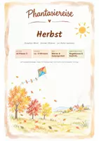 Vorschau - Lehrpläne/Lehrermaterial - Phantasiereise "Herbst" - Entspannung & DaZ - Deckblatt