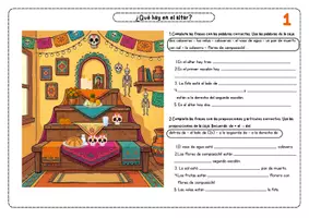 Vorschau - Stundenentwürfe - El Día de los Muertos Spanisch: La Ofrenda: Vocabulario, hay/estar y Hablar - Seite 3
