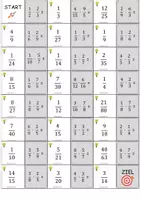 Vorschau - Aufgabenkarten - Brüche mit Brüchen multiplizieren - 2 Dominos mit Lösungen - Seite 3