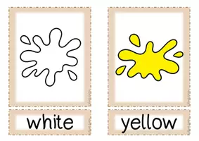 Vorschau - Präsentationen/Tafelbilder - Colours – 11 Farben mit Farbklecksen und Wortkarten - Seite 2