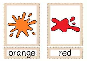 Vorschau - Präsentationen/Tafelbilder - Colours – 11 Farben mit Farbklecksen und Wortkarten - Seite 3