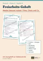 Vorschau - Arbeitsblätter - Freiarbeits-Geheft Deutsch Kl. 6: Medien bewusst nutzen: Filme, Chats und Co. - Deckblatt
