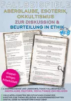 Vorschau - Unterrichtsreihen - Fallbeispiele zu Aberglaube, Esoterik, Okkultismus & Religion (Ethikunterricht Klassen 9-10) - Deckblatt