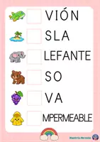 Vista previa - Tarjetas / Manipulativos - COMPLETAR VOCAL INICIAL - página 1