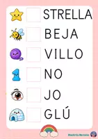 Vista previa - Tarjetas / Manipulativos - COMPLETAR VOCAL INICIAL - página 2