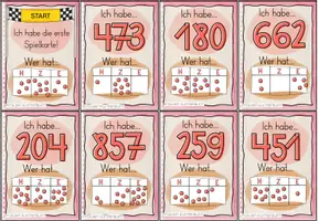 Vorschau - Spiele - Ich habe...! Wer hat...? Zahlenraumerweiterung Stellentafel ZR bis 1000 - Seite 3