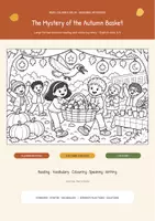 Vorschau - Arbeitsblätter - Englisch Klasse 3/4 – Lesen, Ausmalen & Rätseln | Herbst Mystery | differenziert - Deckblatt