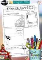 Vorschau - Arbeitsblätter - Mein Schuljahr 2020 - Sketchnote für LehrerInnen - Deckblatt