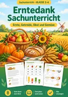 Vorschau - Arbeitsblätter - Erntedank Klasse 3-4 – Sachunterricht Heft - Deckblatt