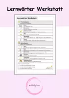 Vorschau - Arbeitsblätter - Lernwörter Werkstatt - Deckblatt