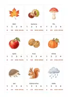 Vorschau - Aufgabenkarten - Silben Klammerkarten Herbst - Silben zählen - Seite 2