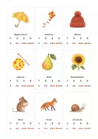 Vorschau - Aufgabenkarten - Silben Klammerkarten Herbst - Silben zählen - Seite 3