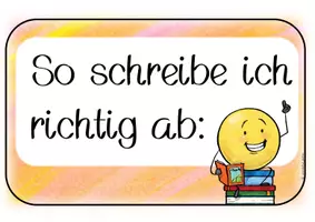 Vorschau - Poster - Abschreiben - So schreibe ich richtig ab - Plakate - Deutsch - Seite 1