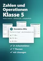 Vorschau - Arbeitsblätter - Grundrechenarten Klasse 5 | Intensiv - Deckblatt