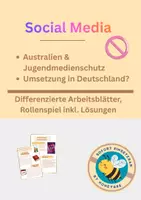 Vorschau - Arbeitsblätter - Soziale Medien ab 16 - Australien - Deutschland - Deckblatt