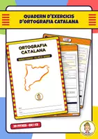 Vista previa - Hojas de trabajo - Quadern d'exercicis d'ortografia catalana – 29 fitxes per saber quina lletra s'escriu i per què (3r a 6è) - Portada