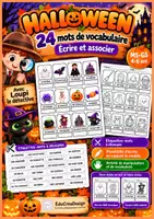 Aperçu - Apprentissages en autonomie - Halloween – 24 mots de vocabulaire - Page de couverture