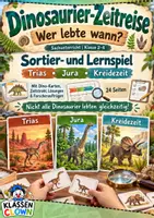 Vorschau - Arbeitsblätter - Dinosaurier Zeitstrahl Sachunterricht Klasse 2 3 4 - Deckblatt