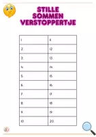 Voorbeeld - Loopspel stille sommen verstoppertje tot 10 Pluspunt 4.1. blok 9 les 3 en 4 - Voorblad