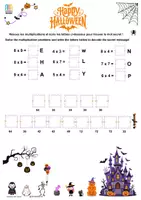 Aperçu - Jeux - Halloween Multiplications – Code Secret (CE1-CE2) - Page de couverture