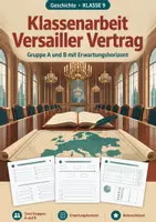 Vorschau - Test - Klassenarbeit Versailler Vertrag Klasse 9 - Deckblatt