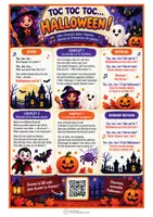 Aperçu - Fiches - Halloween – Paroles de chanson + QR code - Page de couverture