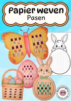 Voorbeeld - Tekenen en knutsel sjablonen - Pasen papier weven sjablonen lente knutselen - Voorblad
